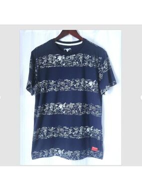 Men’s Hawaiian Surf Tee • Blue Graphic Shirt • Size Large • Mahi Mahi